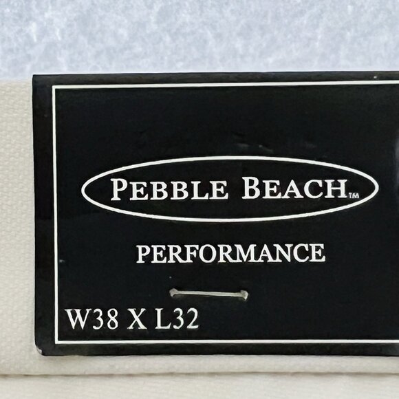 Pebble Beach Men's Performance Straight Flat Front Cream Pants Size 38x32 NWT - Picture 9 of 15